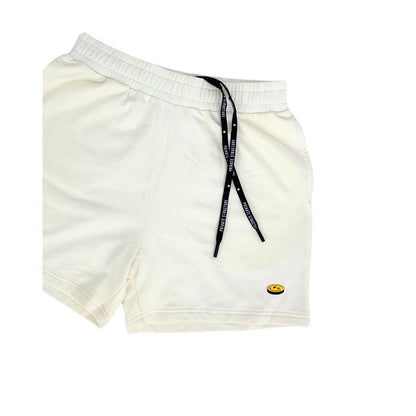 Private Structure กางเกงขาสั้นออกกำลังกาย Sweat Shorts – Ivory White [4698] / นายแบบเอว 30" Size M