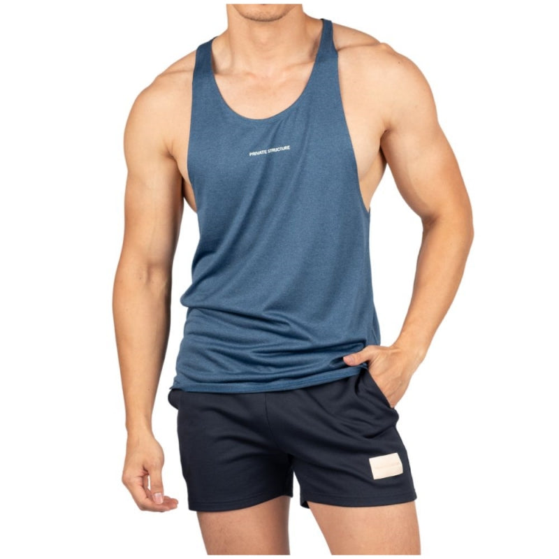 Private Structure เสื้อกล้ามออกกำลังกาย Easy Fit Tank – Galaxy Blue [4713] / นายแบบอก 41" Size M