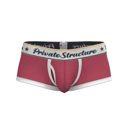 Private Structure กางเกงชั้นในชาย รุ่น Classic Mid Waist Trunk - Rounge Red [4530]