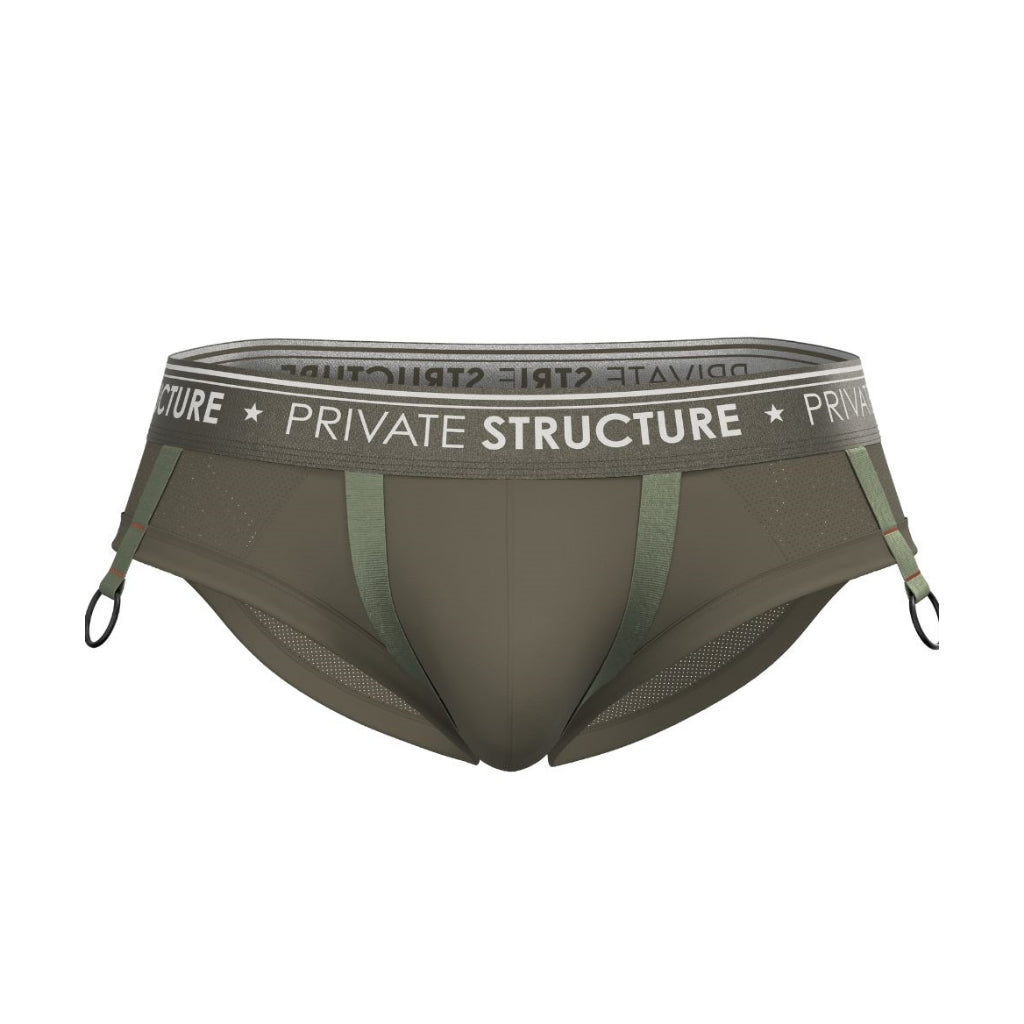 Private Structure กางเกงชั้นในชาย รุ่น Limited Militla Low Waisted Brief - Lieutenant Green [4533]