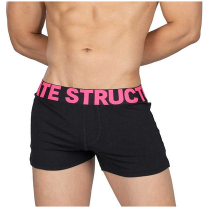 Private Structure กางเกงชั้นในชาย รุ่น Modality Lounge Shorts With Inner Bulge - Black/Magenta [4183]