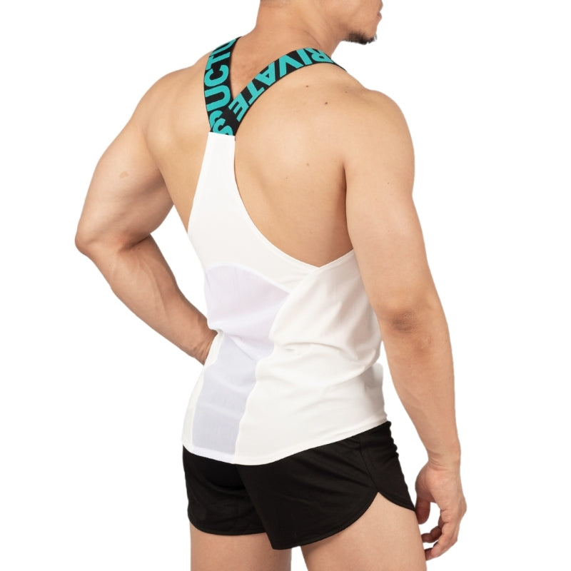 Private Structure เสื้อกล้ามออกกำลังกาย รุ่น Party Troop Tank – White [4557] / นายแบบอก 41" Size S/M
