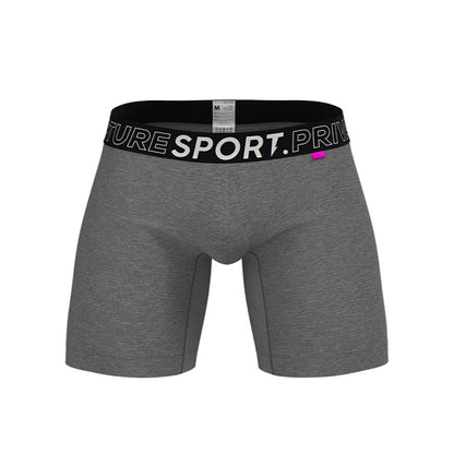 Private Structure กางเกงชั้นในชาย รุ่น PS Sport Anti-Bac Textile Mid Waist Boxer Brief - Dark Melange [4340]