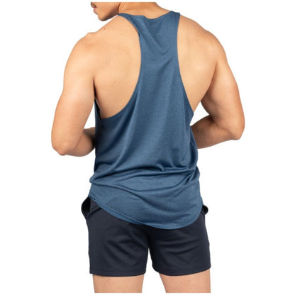 Private Structure เสื้อกล้ามออกกำลังกาย Easy Fit Tank – Galaxy Blue [4713] / นายแบบอก 41" Size M