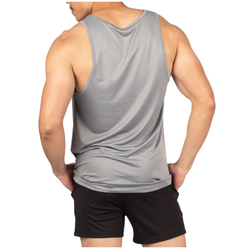 Private Structure เสื้อกล้ามออกกำลังกาย Flashy Tank – Steel Grey [4715] / นายแบบอก 41" Size M