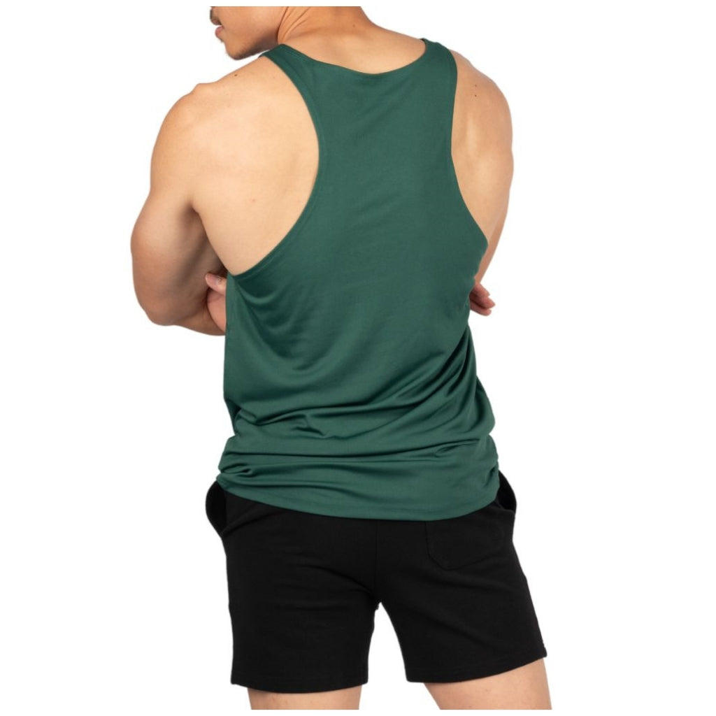 Private Structure เสื้อกล้ามออกกำลังกาย Easy Fit Jersey Tank – Forest Green [4709] / นายแบบอก 41" Size M