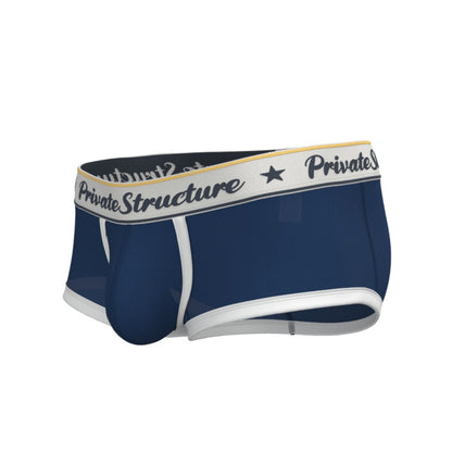 Private Structure กางเกงชั้นในชาย รุ่น  Classic Mid Waist Trunk - Ombre Navy Blue [4530]