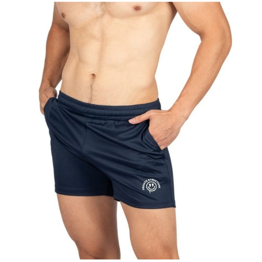 Private Structure กางเกงขาสั้นออกกำลังกาย Active Shorts – Navy Blue [4701] / นายแบบเอว 30" Size M