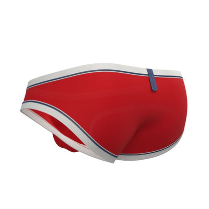 Private Structure กางเกงชั้นในชาย รุ่น Athlete Low Waist Mini Brief - Score Red [4644]