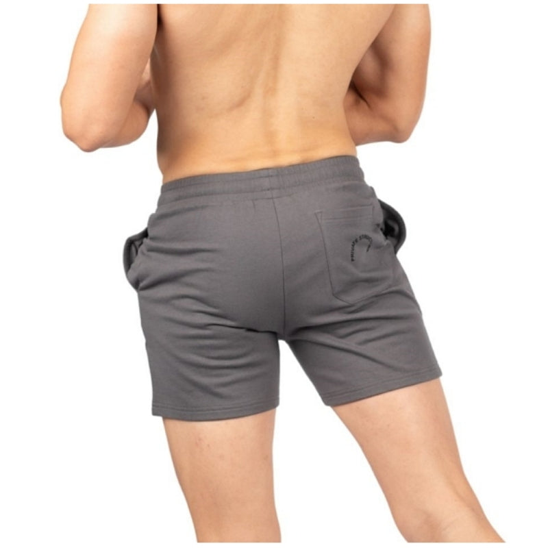Private Structure กางเกงขาสั้นออกกำลังกาย Sweat Shorts – Grey [4698] / นายแบบเอว 30" Size M