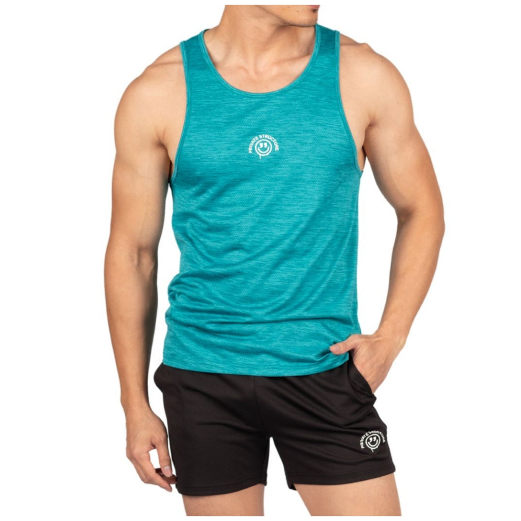 Private Structure เสื้อกล้ามออกกำลังกาย Flashy Tank – Moss Green [4715] / นายแบบอก 41" Size M