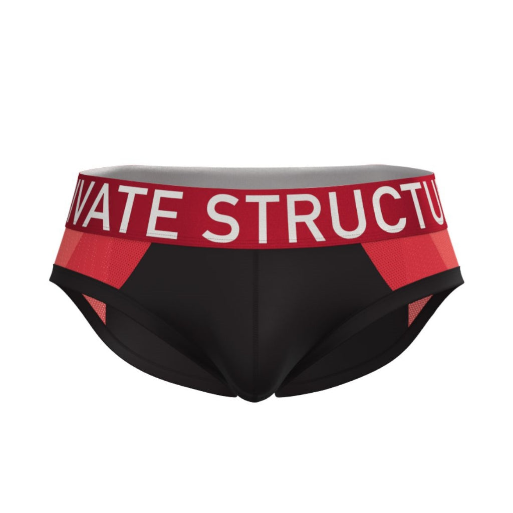 Private Structure กางเกงชั้นในชาย รุ่น Athlete Mid Waist Mini Brief - Black [4642]
