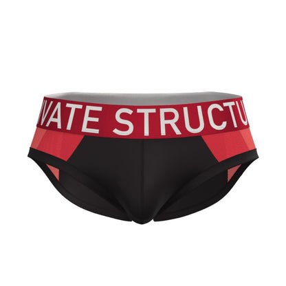 Private Structure กางเกงชั้นในชาย รุ่น Athlete Mid Waist Mini Brief - Black [4642]
