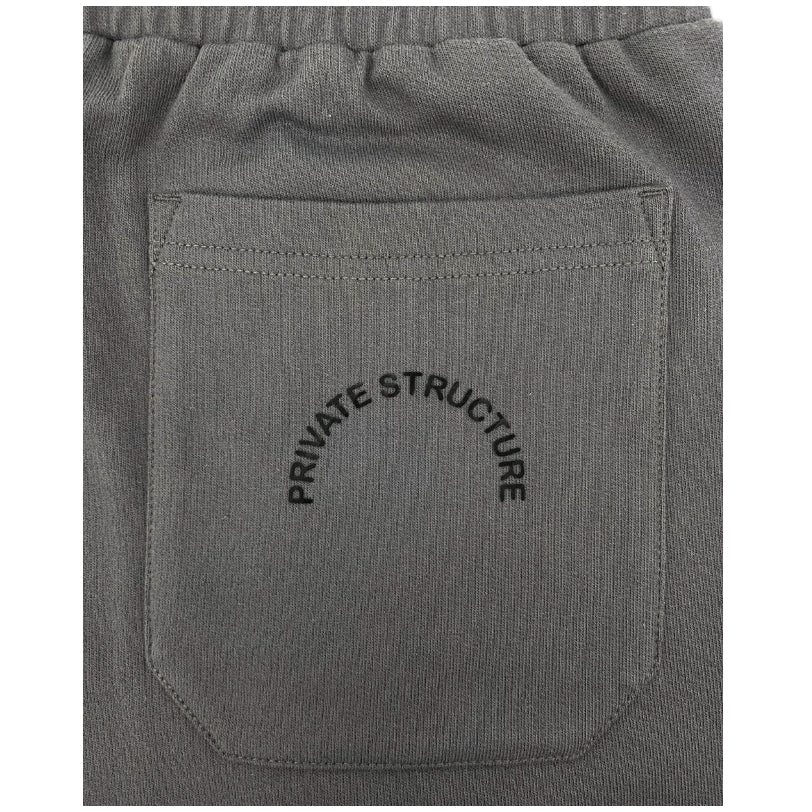 Private Structure กางเกงขาสั้นออกกำลังกาย Sweat Shorts – Grey [4698] / นายแบบเอว 30" Size M