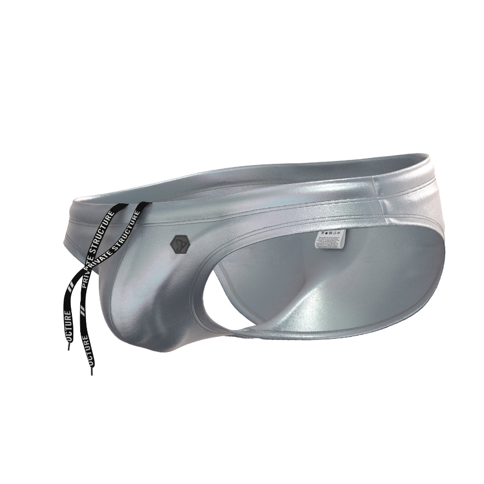 Private Structure กางเกงว่ายนำ้ รุ่น Swimwear Bikini – Holographic Silver [4564]