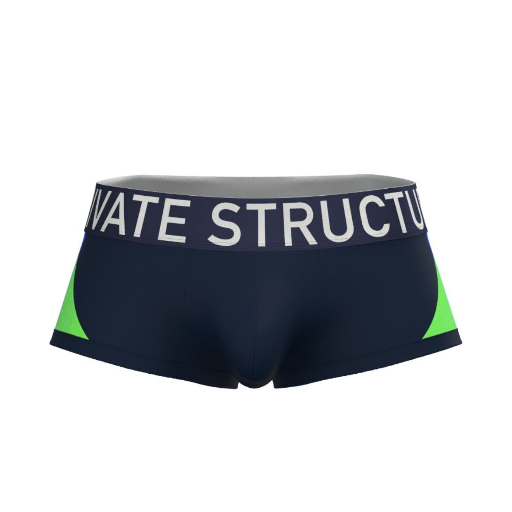 Private Structure กางเกงชั้นในชาย รุ่น Athlete Mid Waist Trunk - Navy [4643]