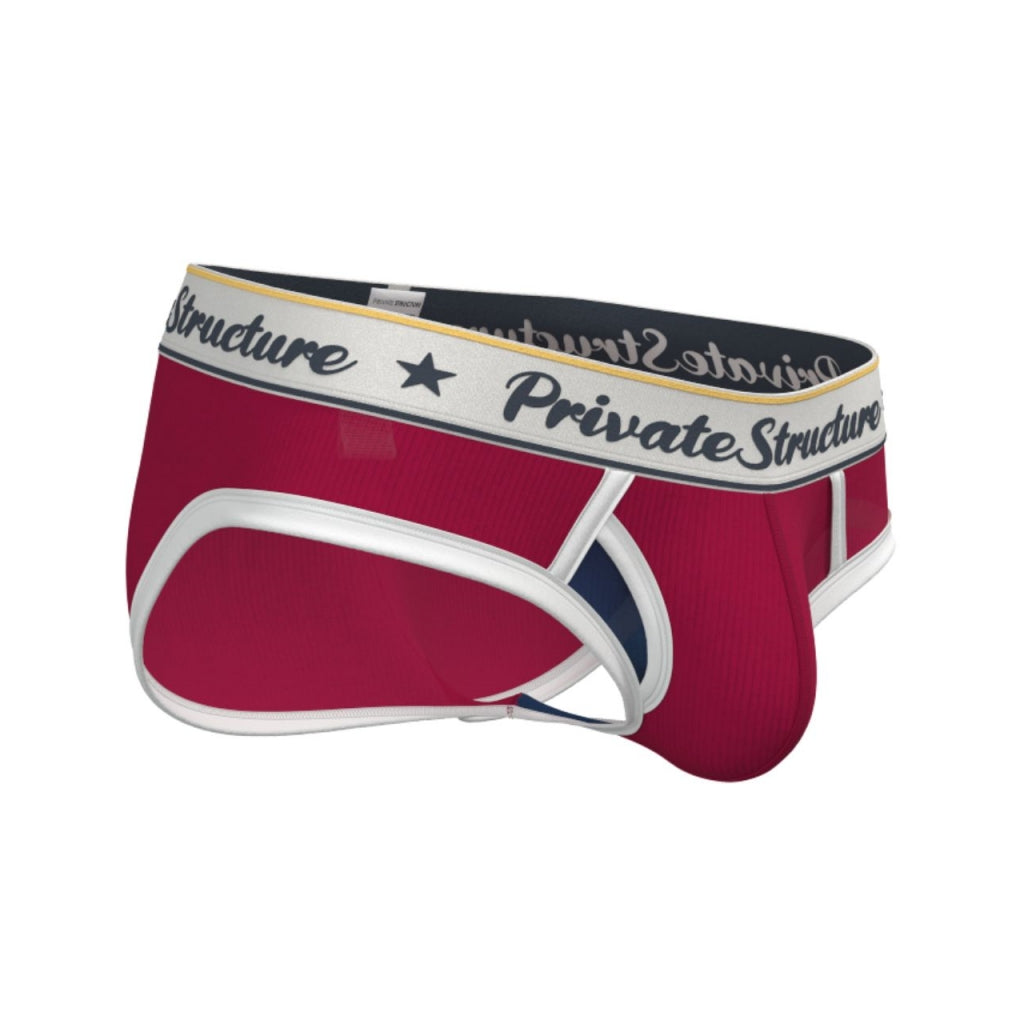 Private Structure กางเกงชั้นในชาย รุ่น Classic Mid Waist Brief - Mod Red [4529]
