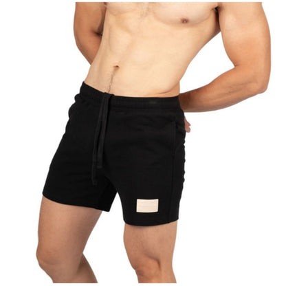 Private Structure กางเกงขาสั้นออกกำลังกาย Sweat Shorts – Black [4704] / นายแบบเอว 30" Size M