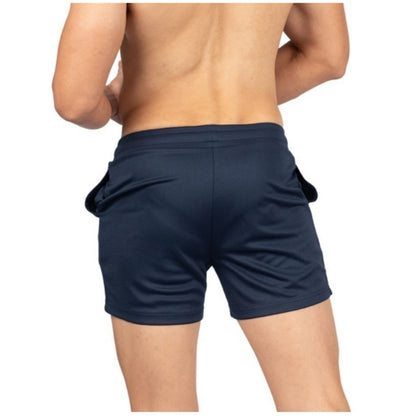 Private Structure กางเกงขาสั้นออกกำลังกาย Active Shorts – Navy Blue [4701] / นายแบบเอว 30" Size M