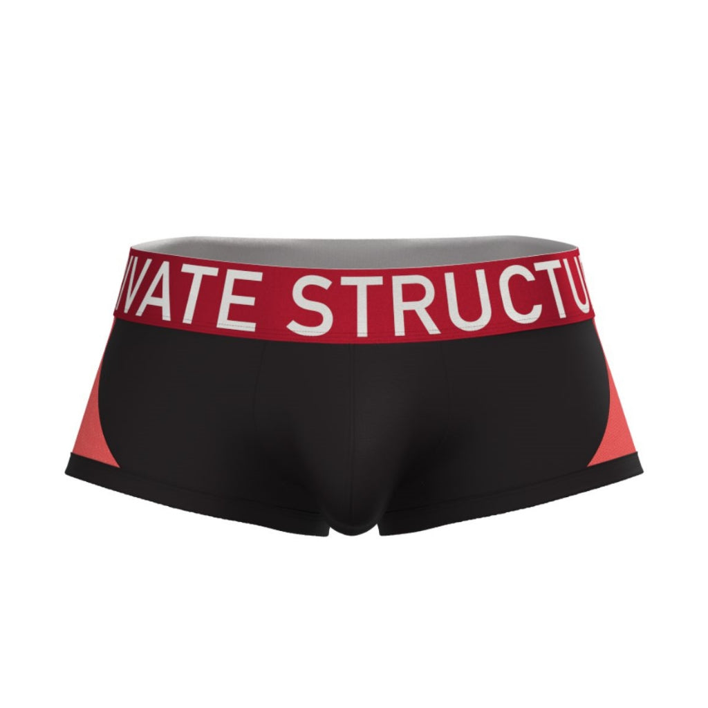 Private Structure กางเกงชั้นในชาย รุ่น Athlete Mid Waist Trunk - Black [4643]