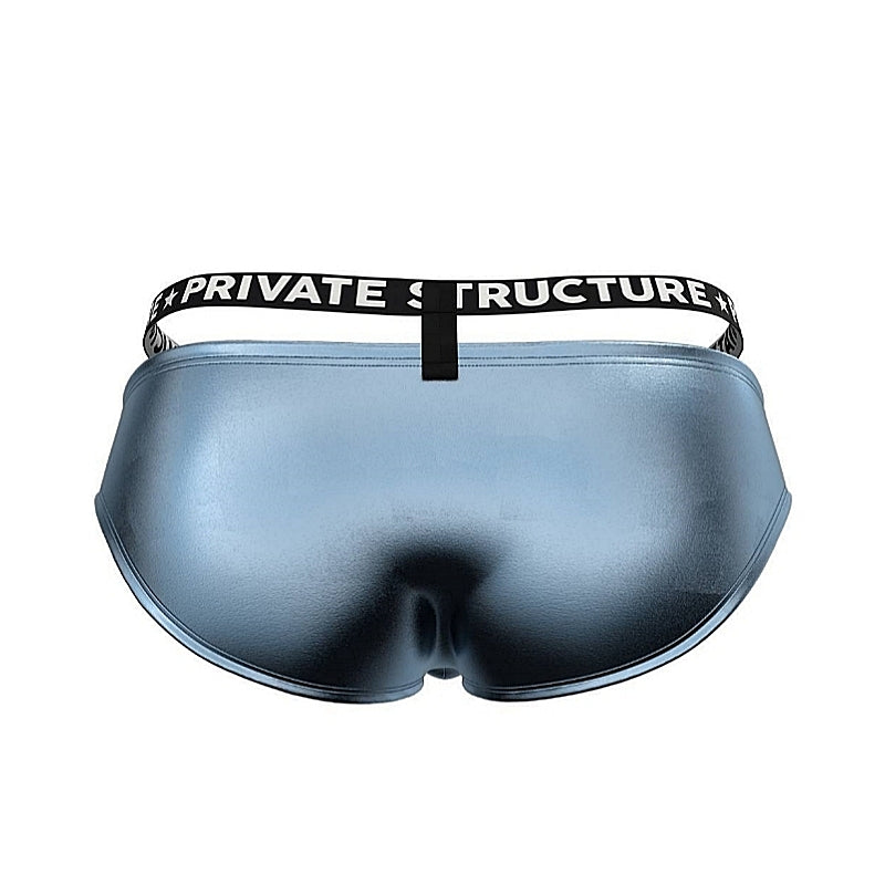 Private Structure กางเกงชั้นในชาย รุ่น Alpha Sins - Metallic Low Waist Bikini - Blue Aurora [4452]