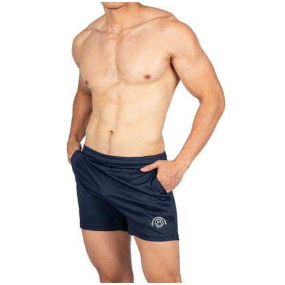 Private Structure กางเกงขาสั้นออกกำลังกาย Active Shorts – Navy Blue [4701] / นายแบบเอว 30" Size M