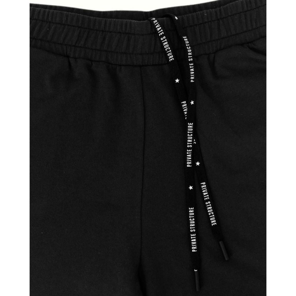 Private Structure กางเกงขาสั้นออกกำลังกายSweat Shorts – Black [4697] / นายแบบเอว 30" Size M