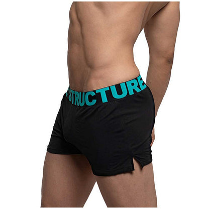 Private Structure กางเกงชั้นในชาย รุ่น Modality Lounge Shorts With Inner Bulge - Black/Turquoise [4183]