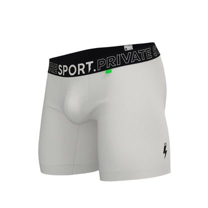 Private Structure กางเกงชั้นในชาย รุ่น PS Sport Anti-Bac Textile Mid Waist Boxer Brief - White [4340]