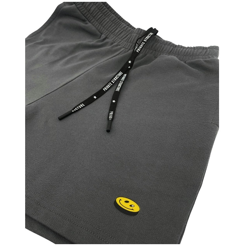 Private Structure กางเกงขาสั้นออกกำลังกาย Sweat Shorts – Grey [4698] / นายแบบเอว 30" Size M