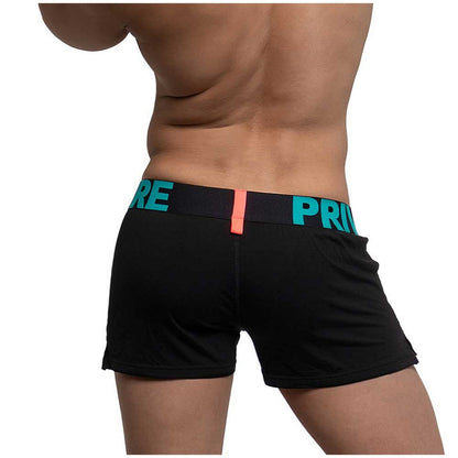 Private Structure กางเกงชั้นในชาย รุ่น Modality Lounge Shorts With Inner Bulge - Black/Turquoise [4183]