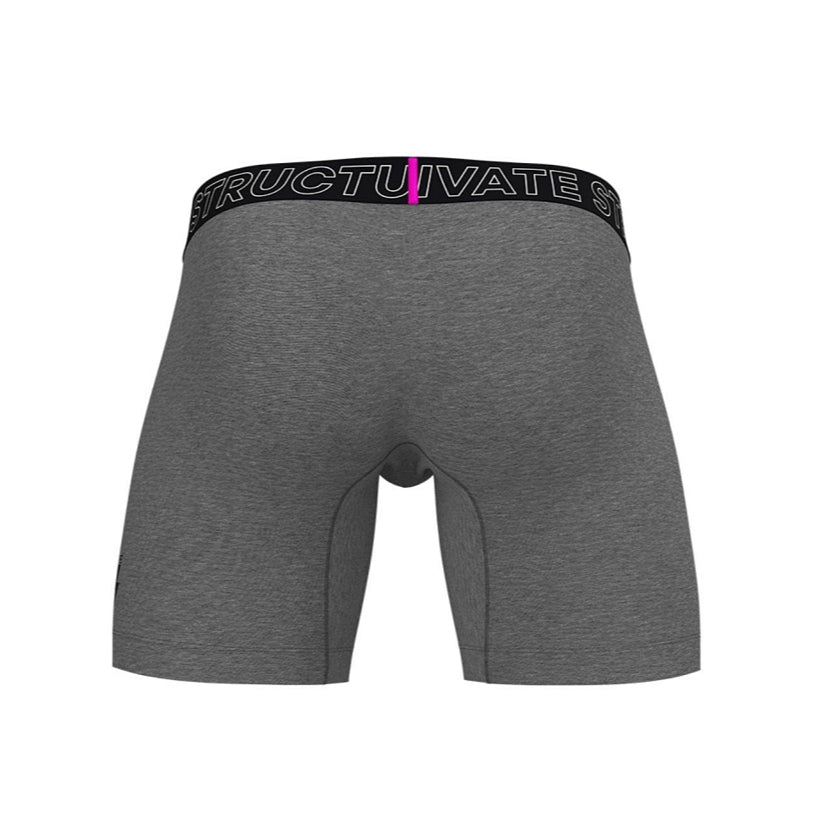 Private Structure กางเกงชั้นในชาย รุ่น PS Sport Anti-Bac Textile Mid Waist Boxer Brief - Dark Melange [4340]