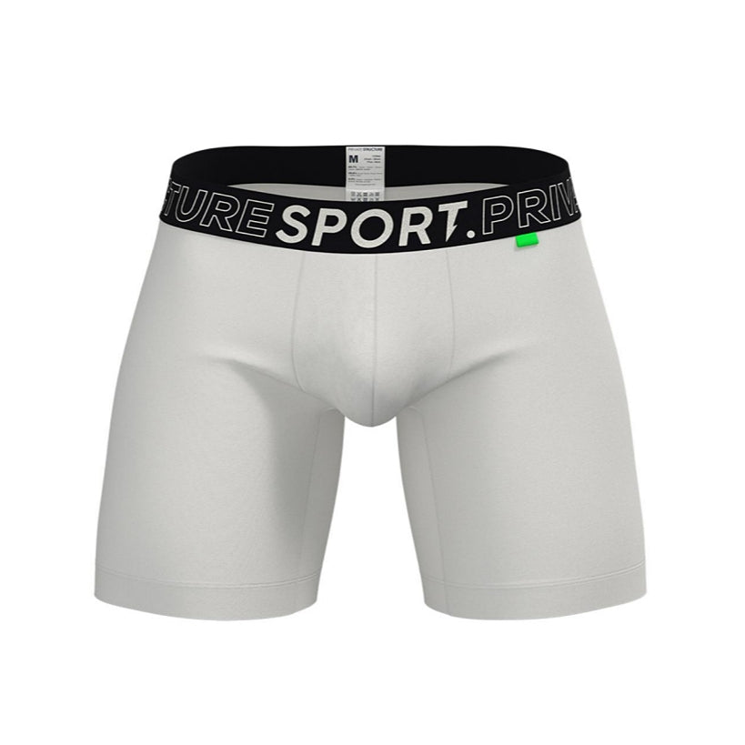 Private Structure กางเกงชั้นในชาย รุ่น PS Sport Anti-Bac Textile Mid Waist Boxer Brief - White [4340]