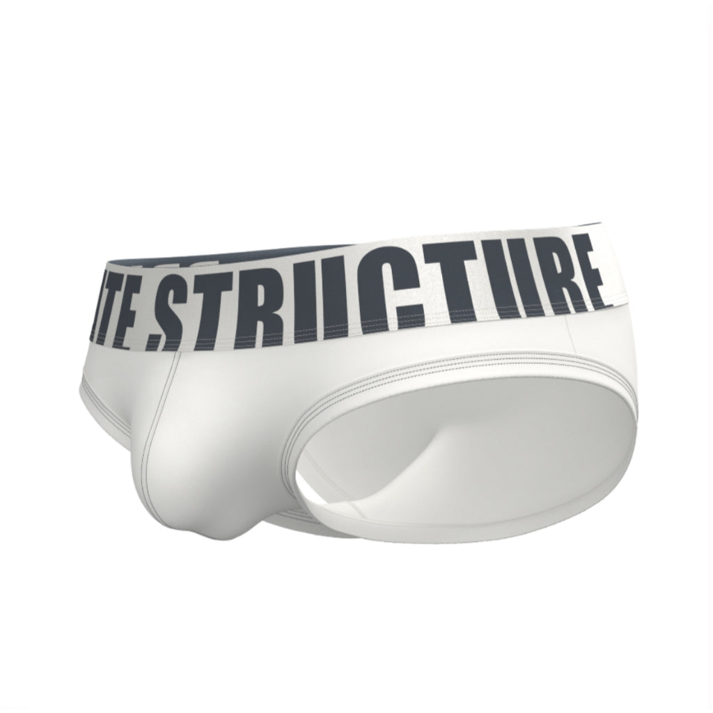 Private Structure กางเกงชั้นในชาย รุ่น Prestiq Low Rise Brief - Pure White [4649]