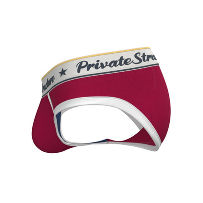 Private Structure กางเกงชั้นในชาย รุ่น Classic Mid Waist Brief - Mod Red [4529]