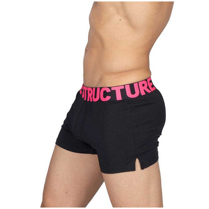 Private Structure กางเกงชั้นในชาย รุ่น Modality Lounge Shorts With Inner Bulge - Black/Magenta [4183]
