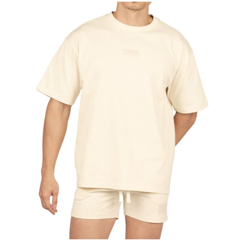 Private Structure เสื้อแขนสั้น Oversized Tee – Mellow Yellow [4721A] / นายแบบอก 41" Size M