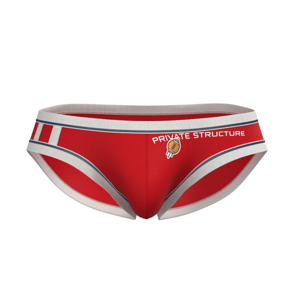 Private Structure กางเกงชั้นในชาย รุ่น Athlete Low Waist Mini Brief - Score Red [4644]