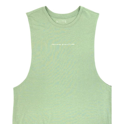 Private Structure เสื้อกล้ามออกกำลังกาย Crew Neck Easy Fit Muscle Tee – Salt Green [4720] / นายแบบอก 41" Size M