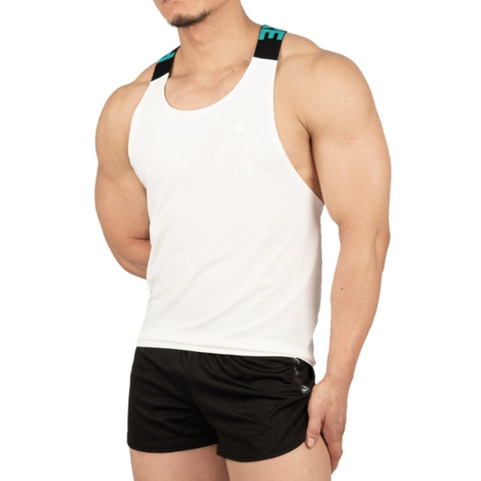 Private Structure เสื้อกล้ามออกกำลังกาย รุ่น Party Troop Tank – White [4557] / นายแบบอก 41" Size S/M