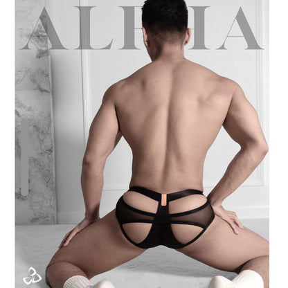 Private Structure กางเกงชั้นในชาย รุ่น Alpha Low Waist Harness Mini - Shades of Black [4416]