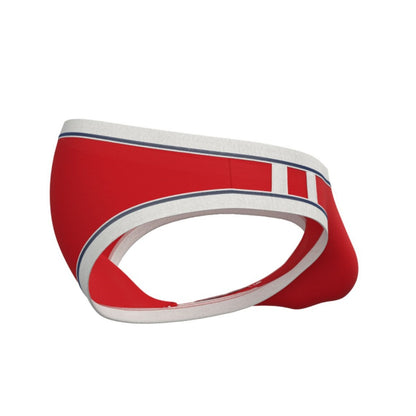 Private Structure กางเกงชั้นในชาย รุ่น Athlete Low Waist Mini Brief - Score Red [4644]