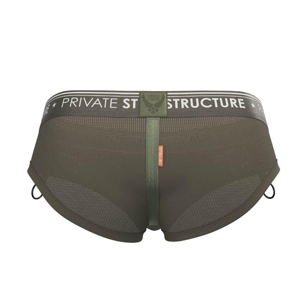 Private Structure กางเกงชั้นในชาย รุ่น Limited Militla Low Waisted Brief - Lieutenant Green [4533]