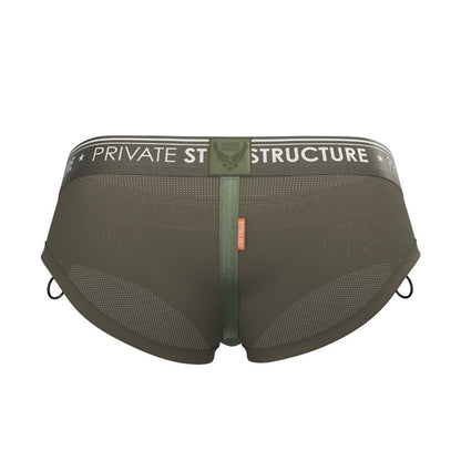Private Structure กางเกงชั้นในชาย รุ่น Limited Militla Low Waisted Brief - Lieutenant Green [4533]