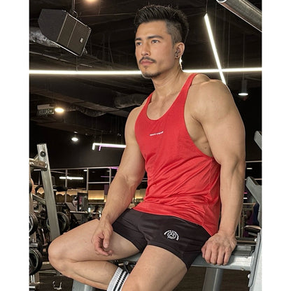 Private Structure เสื้อกล้ามออกกำลังกาย Easy Fit Tank – Flag Red [4713] / นายแบบอก 41" Size M