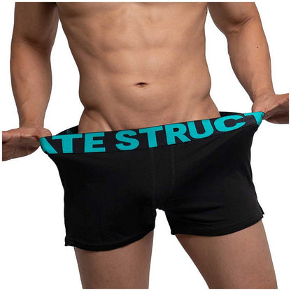 Private Structure กางเกงชั้นในชาย รุ่น Modality Lounge Shorts With Inner Bulge - Black/Turquoise [4183]