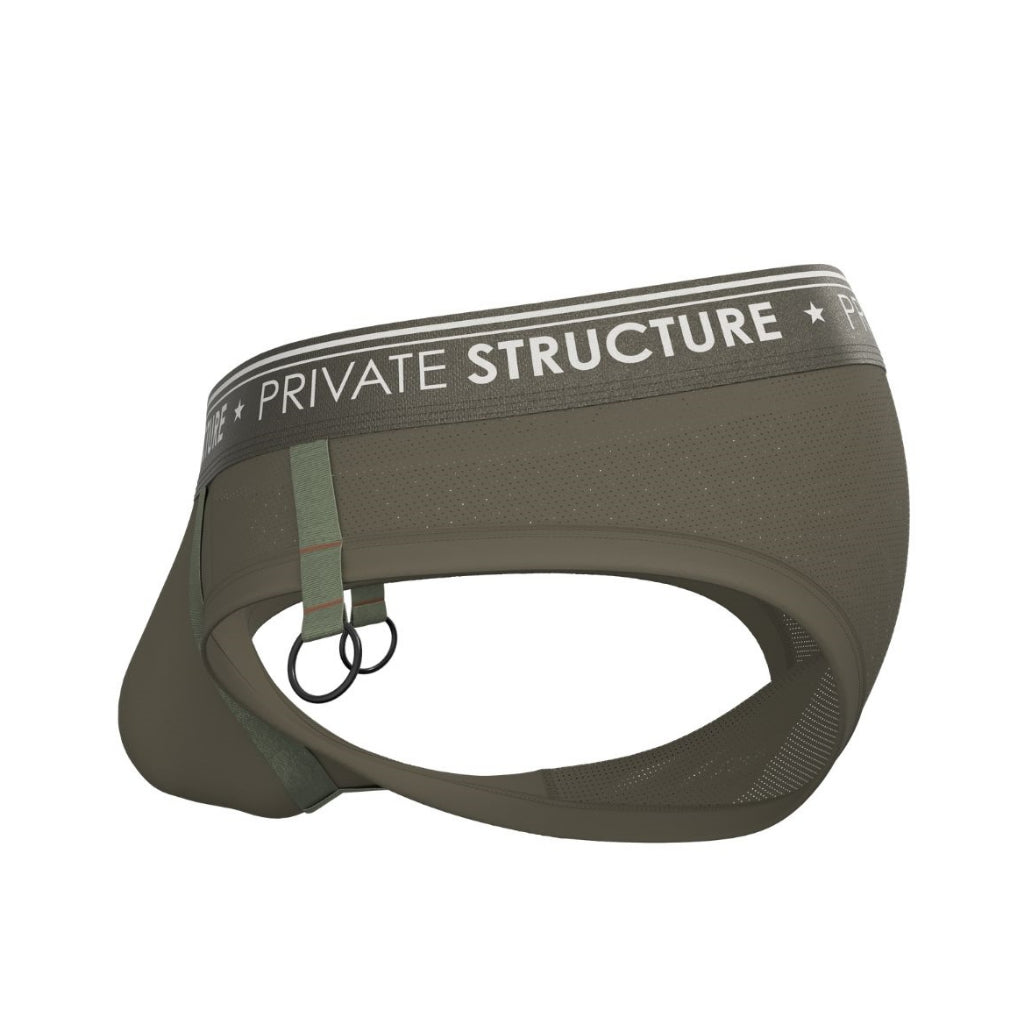 Private Structure กางเกงชั้นในชาย รุ่น Limited Militla Low Waisted Brief - Lieutenant Green [4533]