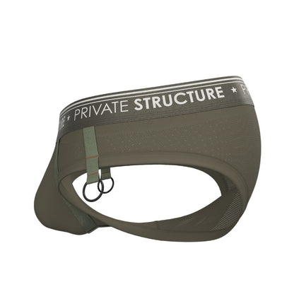 Private Structure กางเกงชั้นในชาย รุ่น Limited Militla Low Waisted Brief - Lieutenant Green [4533]