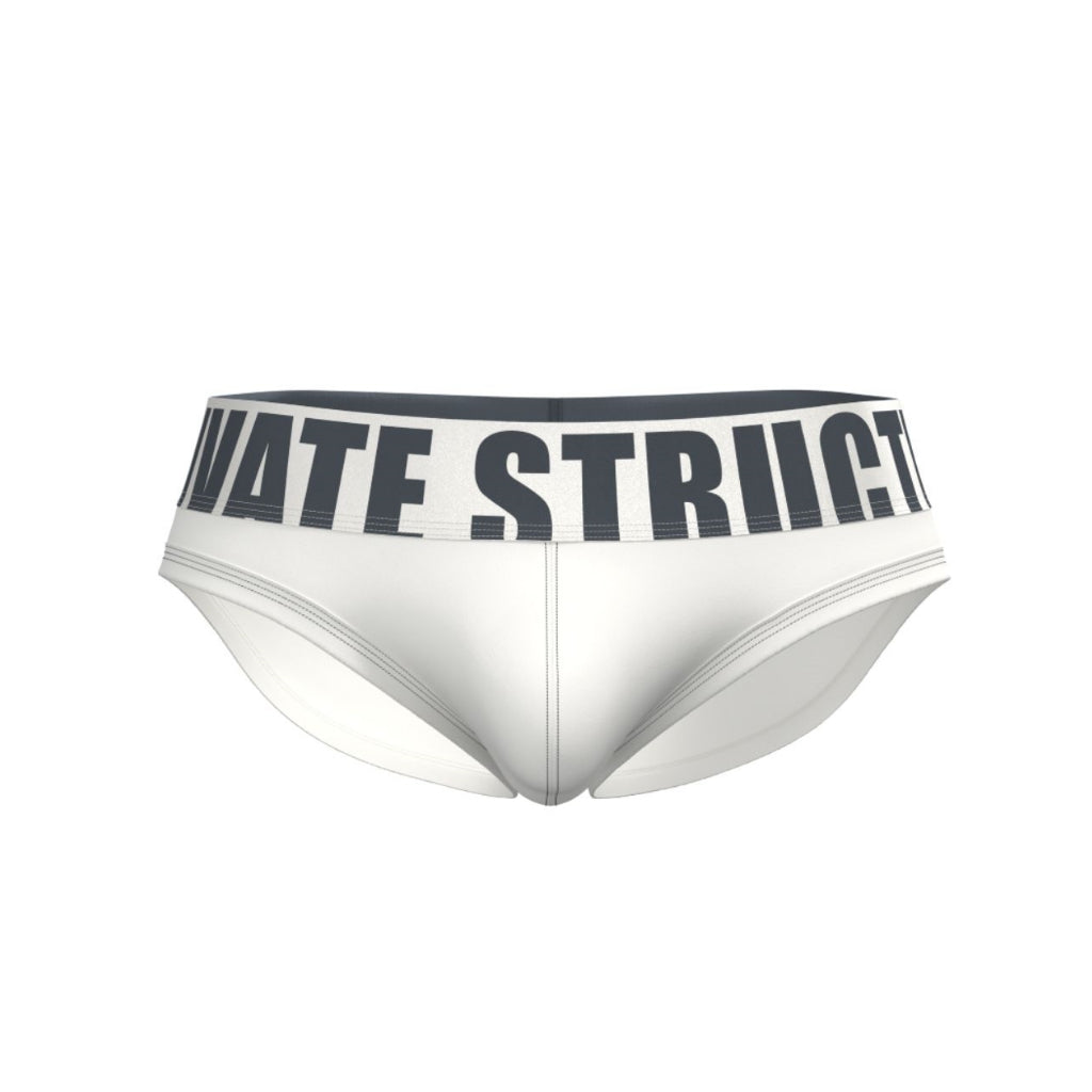 Private Structure กางเกงชั้นในชาย รุ่น Prestiq Low Rise Brief - Pure White [4649]
