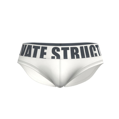Private Structure กางเกงชั้นในชาย รุ่น Prestiq Low Rise Brief - Pure White [4649]
